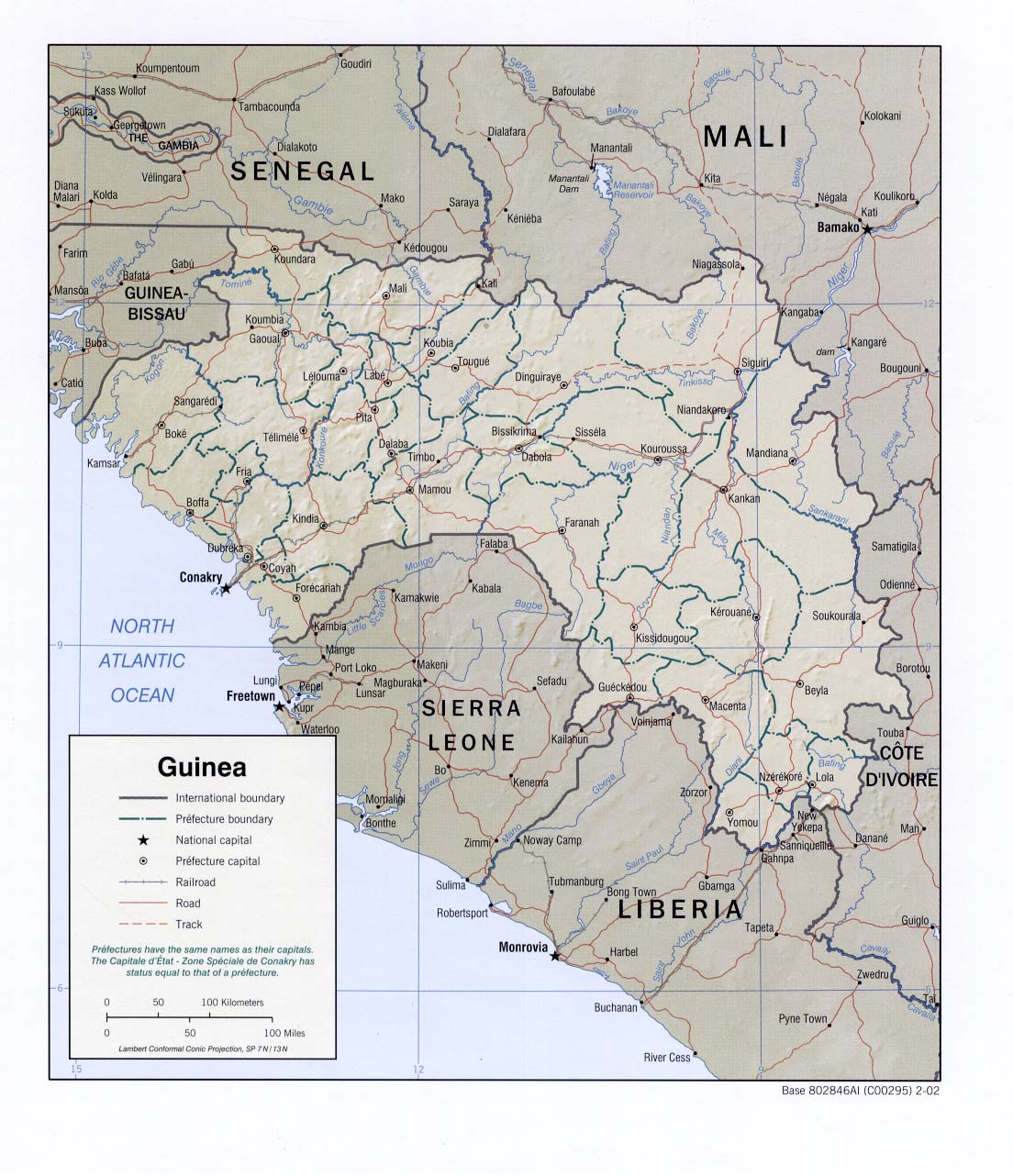 Terreng kart over Guinea